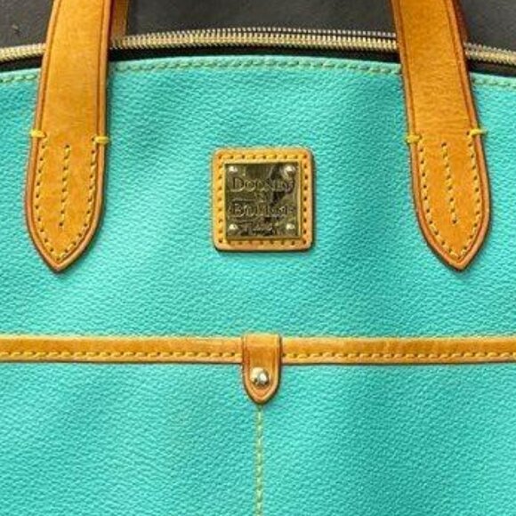 DOONEY & BOURKE Carley Daniela Sea Foam Blue Leather Satchel/Top Handle Bag - Picture 5 of 13
